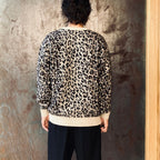 LEOPARD MOHAIR CREW NECK SWEATER #IVORY [25FW-WMK-KN07]