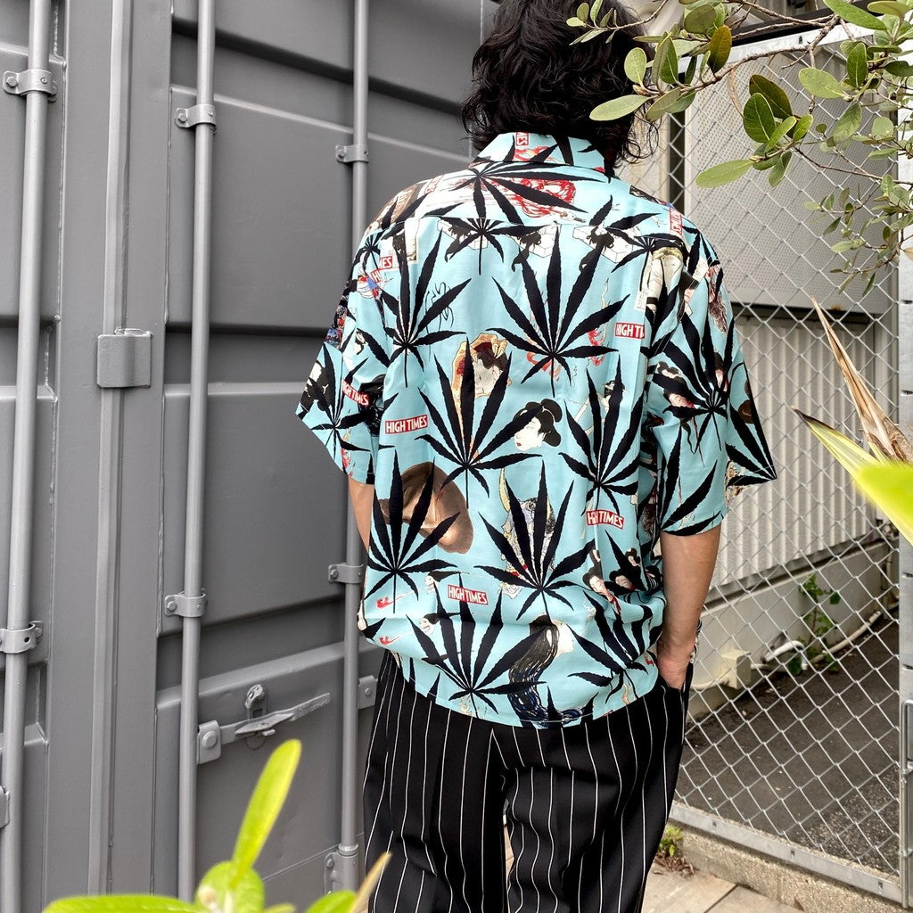 HIGHTIMES | S/S HAWAIIAN SHIRT -TYPE 2- #MINTBLUE [HIGHTIMES-WM-HI06]