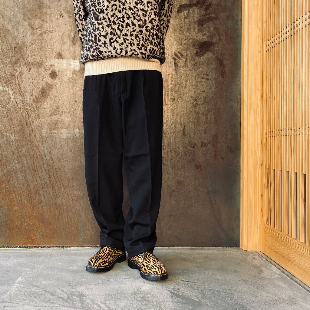 DOUBLE PLEATED CHINO TROUSERS ( TYPE-2 ) #BLACK [25FW-WMP-PT02