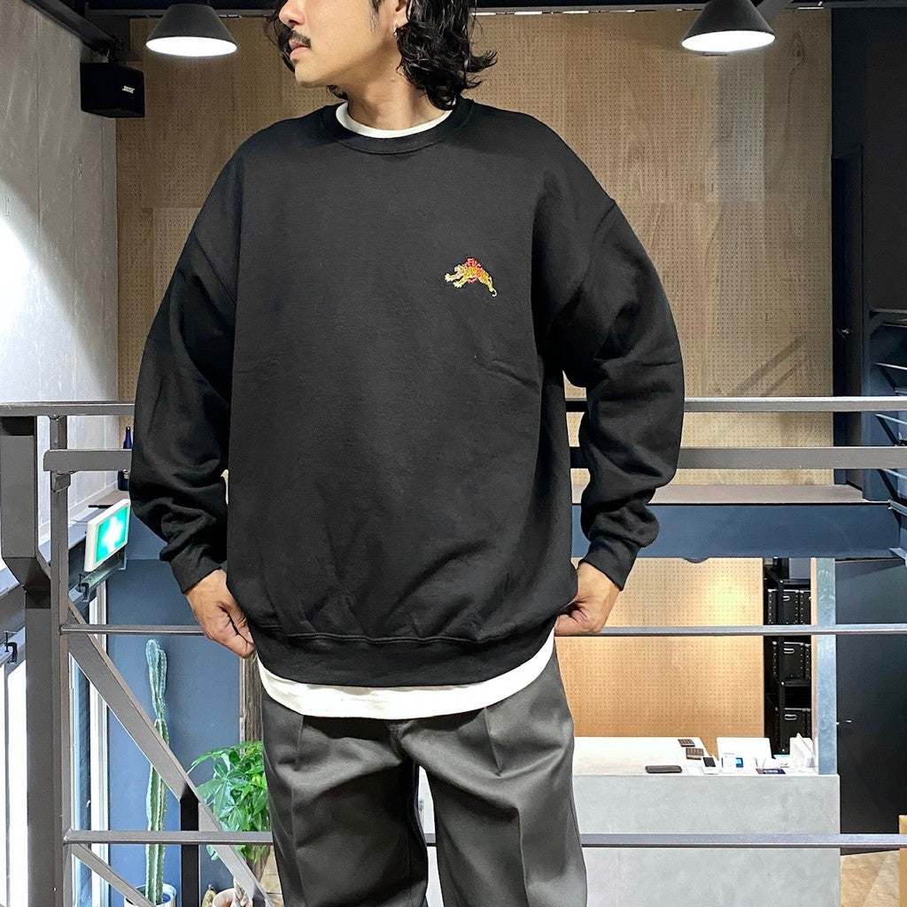 TIM LEHI | CREW NECK SWEAT SHIRT (TYPE-1) #BLACK [24FW-WMC-SS18]