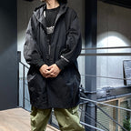 HOODED BIG COAT #BLACK [FW23-JK12]