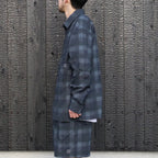 TASLAN NYLON CHECK SHIRT #BLACK [CCC-261W003]