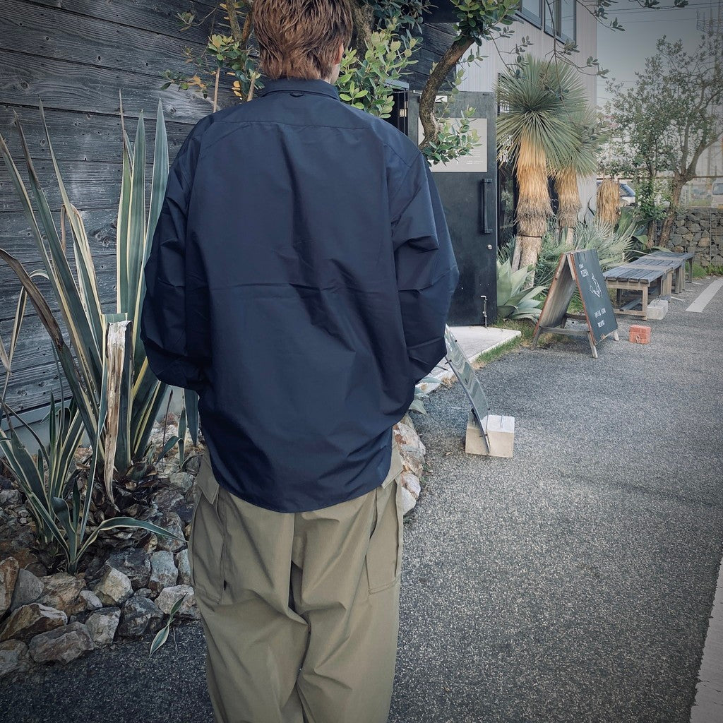 TECH REGULAR COLLAR SHIRT L/S #NAVY [BE-83025W]