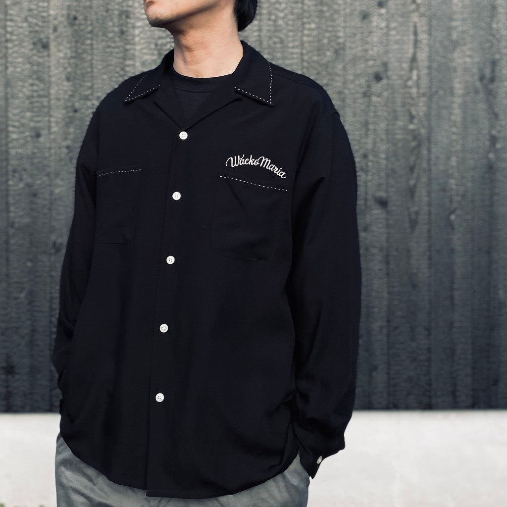 50'S SHIRT L/S ( TYPE-2 ) #BLACK [26SSE-WMS-OC02] - cocorozashi