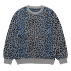 LEOPARD MOHAIR CREW NECK SWEATER #GRAY [25FW-WMK-KN07]