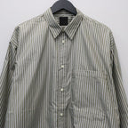 TECH REGULAR COLLAR SHIRT L/S STRIPE #LT.BROWN [BE-83026W]