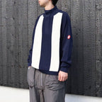 HALF BUTTON UP KNIT #NAVY [CES30KN05]