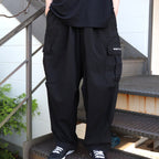 SEERSUCKER CARGO BALLOON PANTS #Black [SU25-B06]