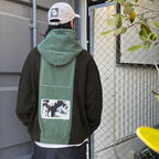 PANELED TWO TONE HOODIE #GREEN [CES25CS14]
