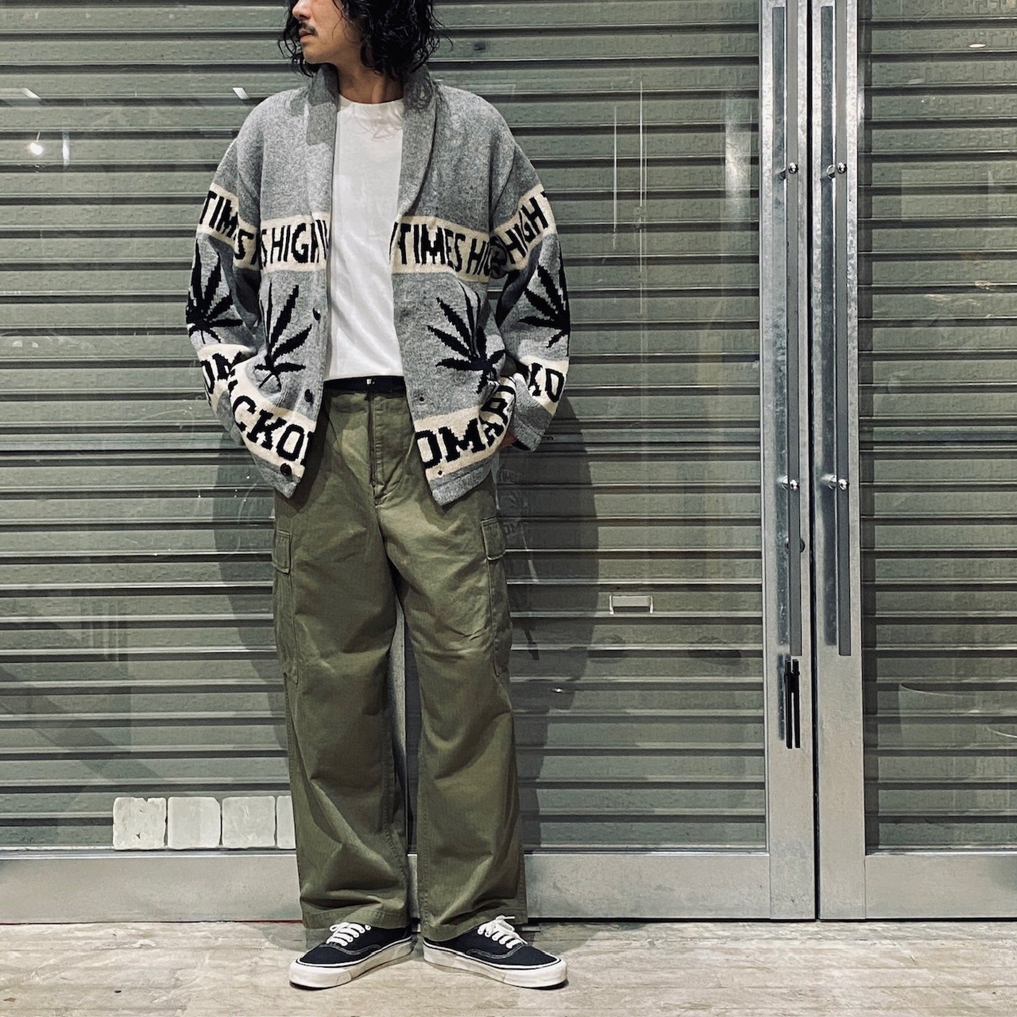 HIGHTIMES | COWICHAN SWEATER #GRAY [HIGHTIMES-WM-KN04]