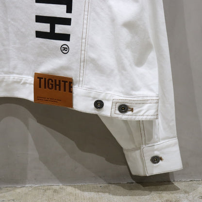 LABEL LOGO DENIM JACKET #WHITE [FW24-JK07]