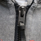 Bootleg Zip Up Hoodie With Damaged (ERROR S) #AGEDBLACK [M-P4-BG8]