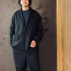 TECH LOOSE 2B JACKET FLANNEL #CHARCOAL [BJ-32026W]