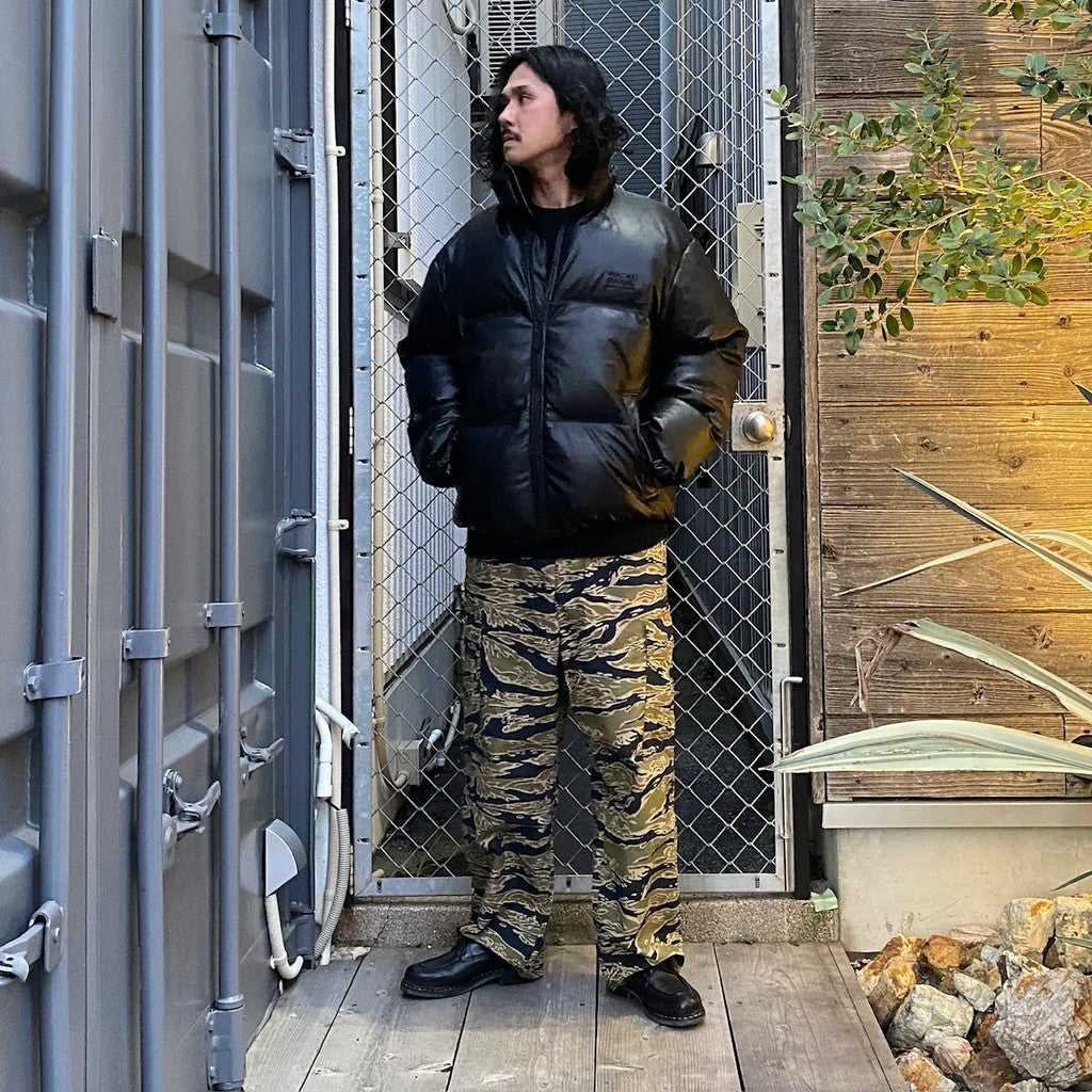 皮革羽絨外套（TYPE-2）#黑色 [24FW-WMO-OD02]