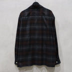 OMBRE CHECK OPEN COLLAR SHIRT L/S ( TYPE-3 ) #BROWN [24FW-WMS-OC03]