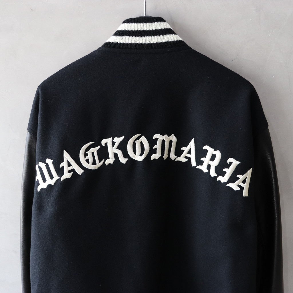LEATHER VARSITY JACKET -B- -TYPE 2- #BLACK [24SS-WMO-BL10]