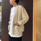 COTTON KNIT CARDIGAN ( TYPE-1 ) #IVORY [26FWE-WMK-KN03]