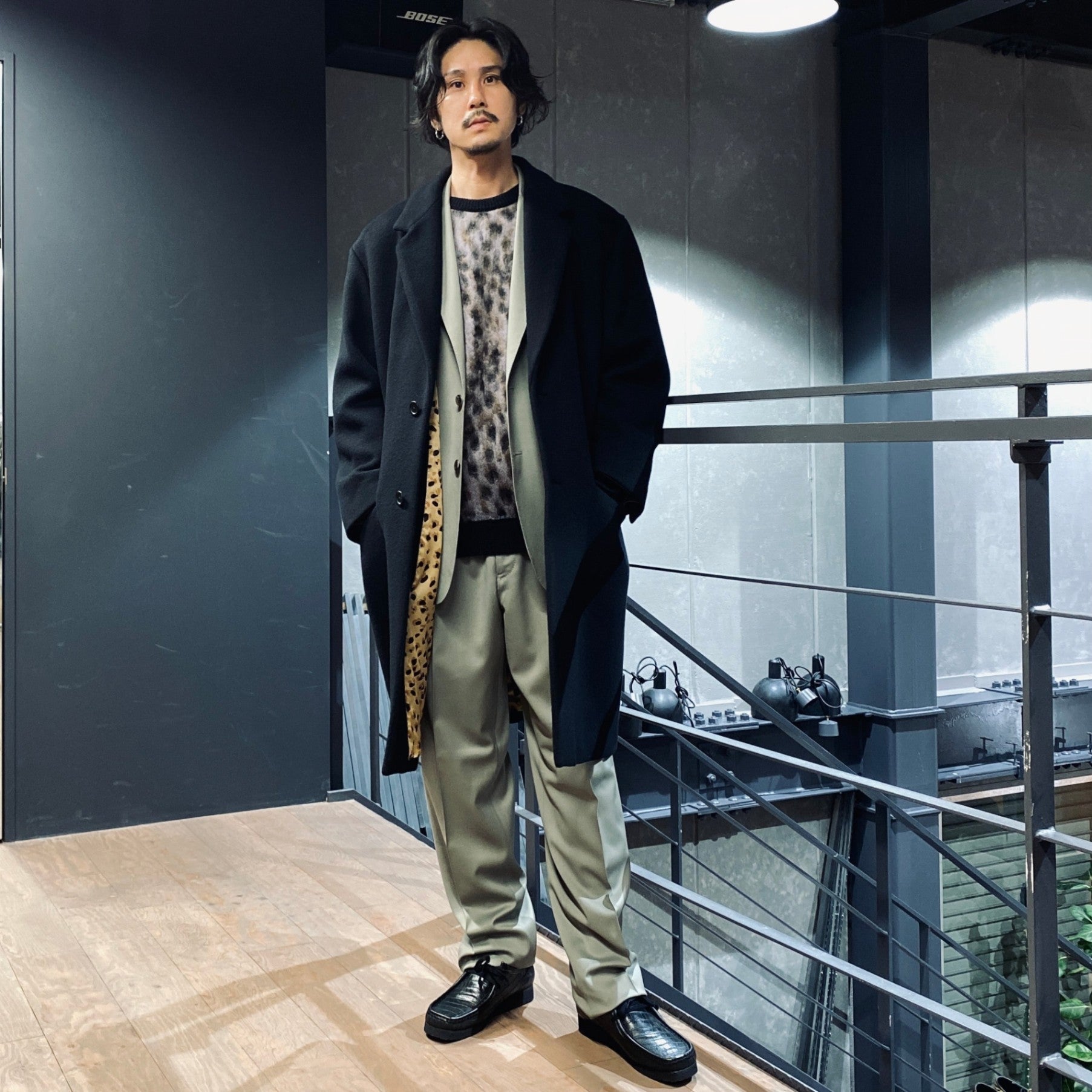 SINGLE BREASTED JACKET ( TYPE-3 ) &amp; TROUSERS #GRAYGREEN [23FW-WMO-SU03 / 23FW-WMP-TR08]