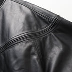 LEATHER DERBY JACKET #BLACK [tc25f001]