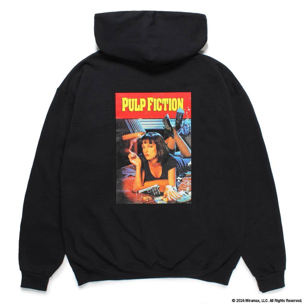 PULP FICTION | PULLOVER HOODED SWEAT SHIRT ( TYPE-1 ) #BLACK [PF-WM-SS08]