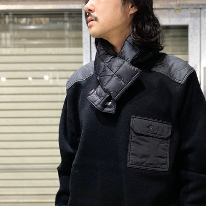 MOUTAIN R/S LIGHT DOWN×POLARTEC SCARF (900FP) #BLACK [TAION-R201XMT-900SP]