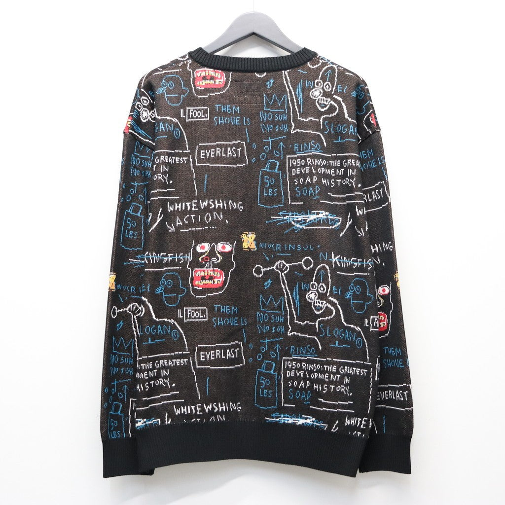 JEAN-MICHEL BASQUIAT | CREW NECK SWEATER ( TYPE-1 ) #ONE [BASQUIAT-WM-KN11]
