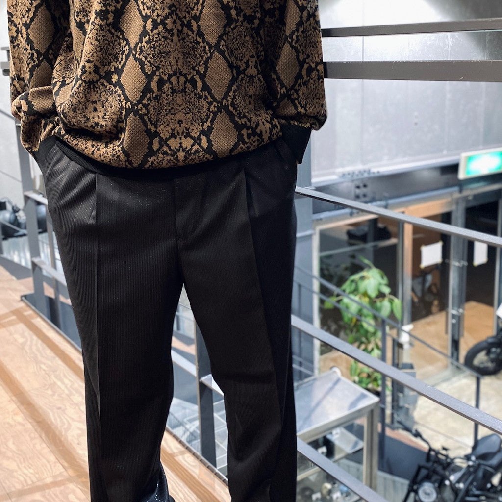 褶襉長褲 - 型號 2- #黑色 [24SSE-WMP-TR05]