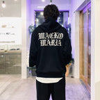 HEAVY WEIGHT FULL ZIP HOODED SWEAT SHIRT ( TYPE-2 ) #BLACK [25FW-WMC-SS02]