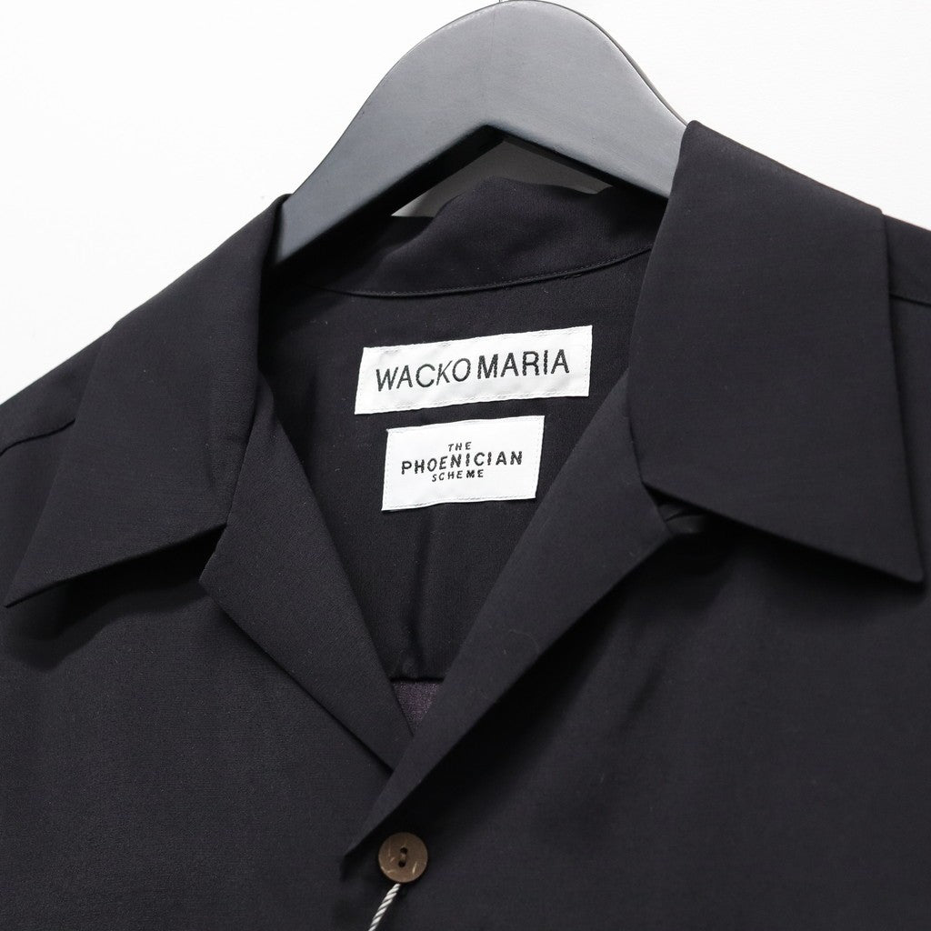 THE PHOENICIAN SCHEME | S/S HAWAIIAN SHIRT ( TYPE-2 ) #BLACK [TPS-WM-HI02]
