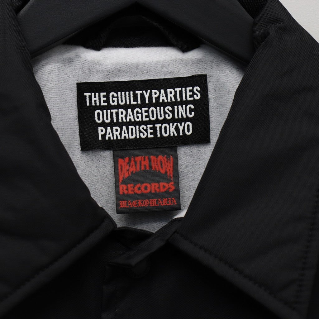 【希少 DEATH ROW RECORDS】コーチジャケット ブラック XL THEROOM | WACKO MARIA Death Row Records Coach Jacket