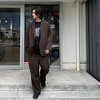 TECH EASY 佩斯利圖案長褲 #棕色 [BP-53024]