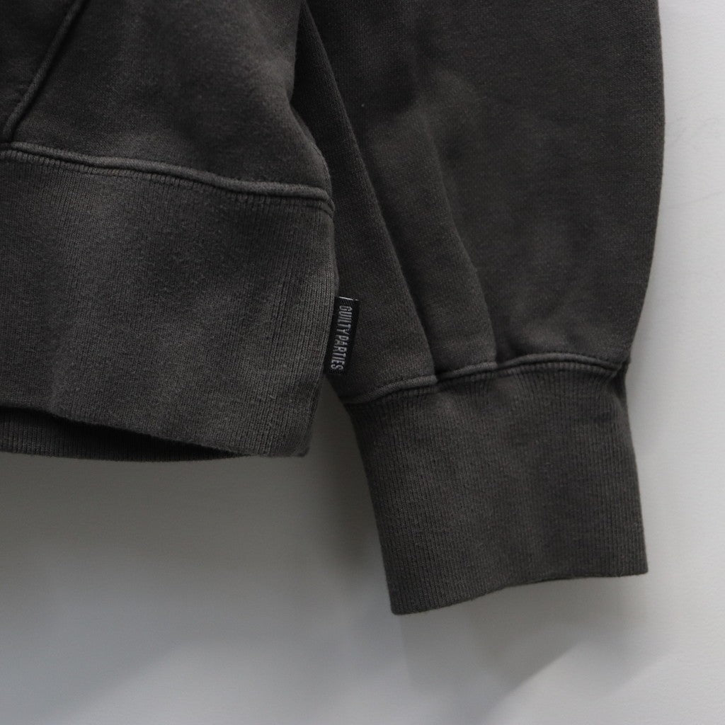 DEATH ROW RECORDS | WASHED MIDDLE WEIGHT PULLOVER HOODED SWEAT SHIRT #GRAY [DEATHROW-WM-SS02]