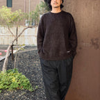 MIX MOHAIR CREW NECK SWEATER #BROWN [26FW-WMK-KN03]