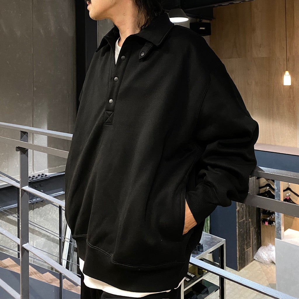 TECH SWEAT SNAP PULLOVER #BLACK [BE-53024W]