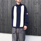 HALF BUTTON UP KNIT #NAVY [CES30KN05]