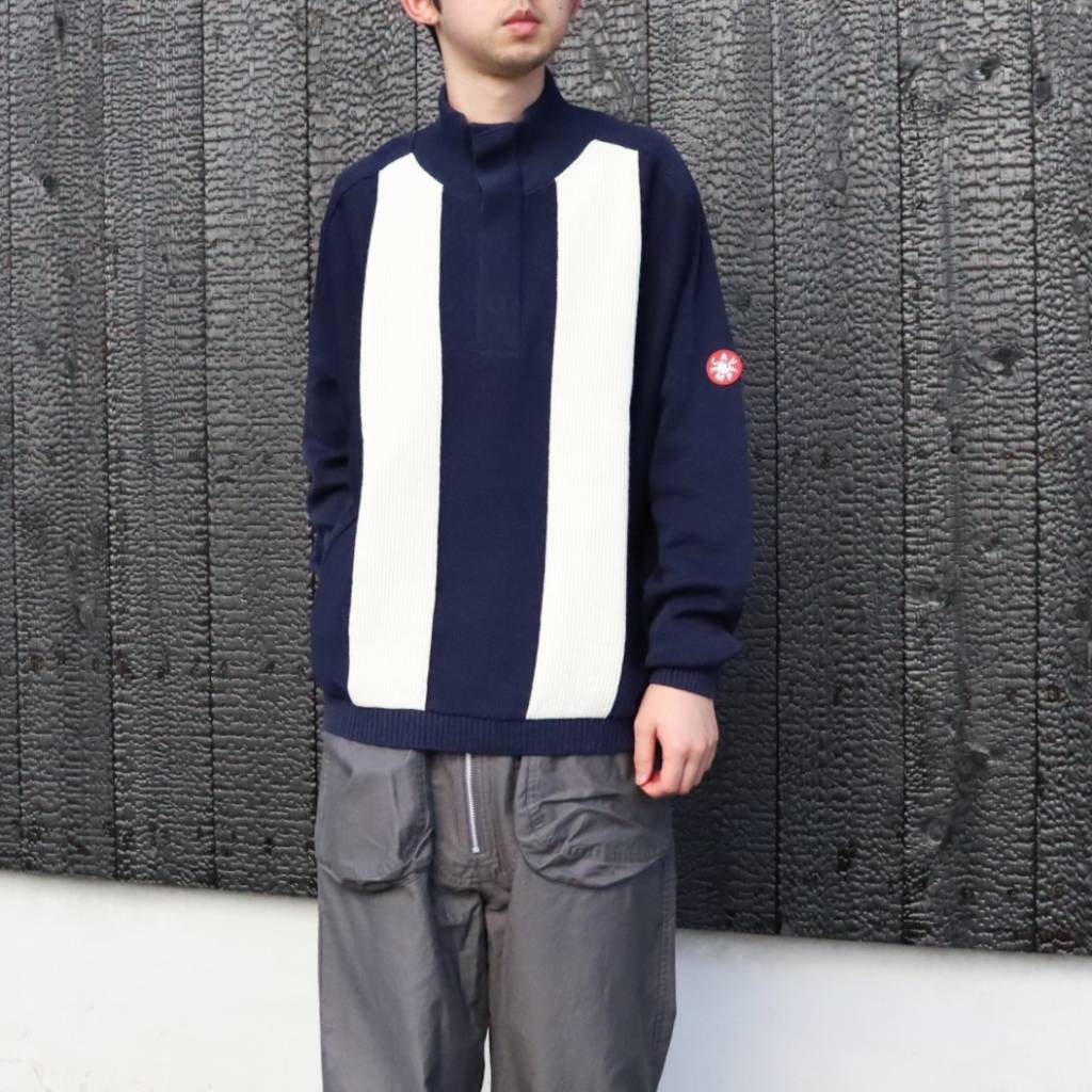 HALF BUTTON UP KNIT #NAVY [CES30KN05]