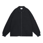 WAFFLE PE JERSEY ZIP SHIRT #BLACK [CES30CS21]