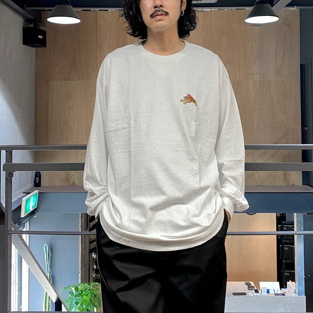 TIM LEHI | CREW NECK LONG SLEEVE T-SHIRT ( TYPE-1 ) #WHITE [24FW-WMT-LT01]