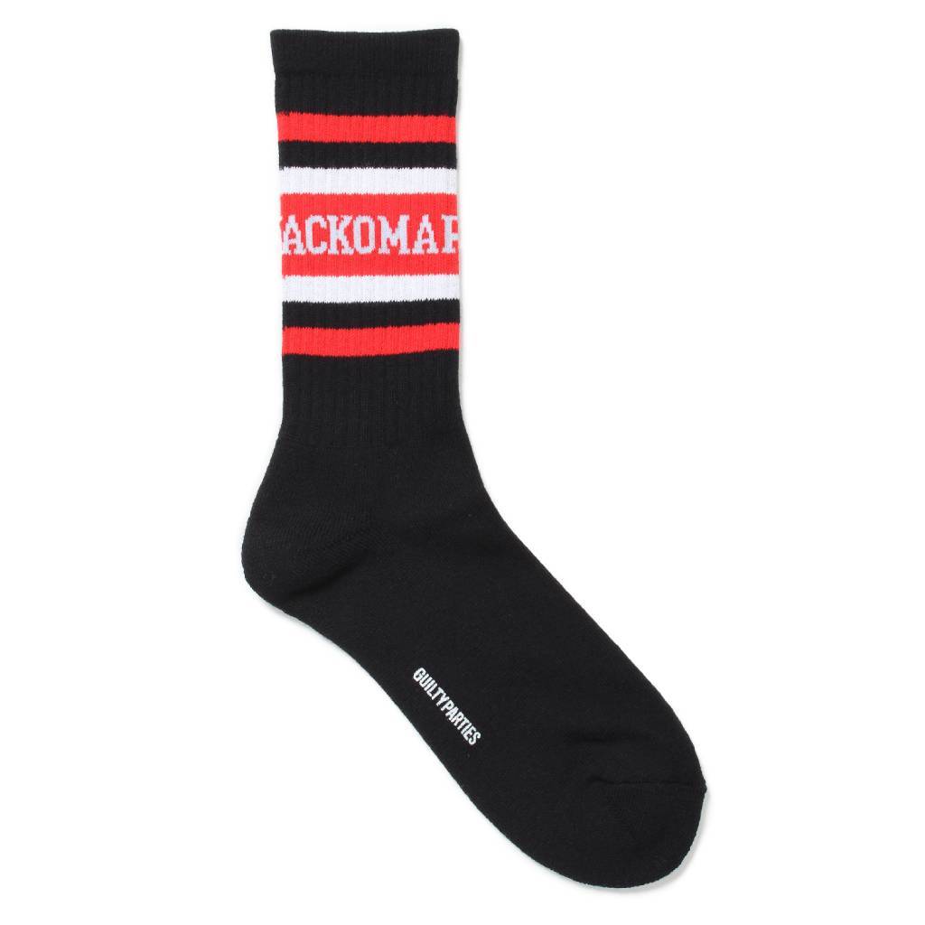 SKATER SOCKS (TYPE-1) #BLACK-RED [24FW-WMA-SO01]