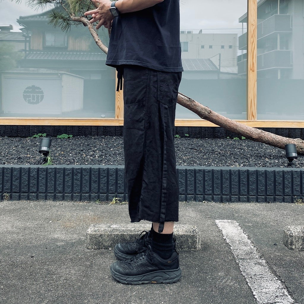 Easy Work Short With Garment Dyed (ITALIAN AIRFORCE TABLE CLOTH) #BLACK [M-P3-PT11]