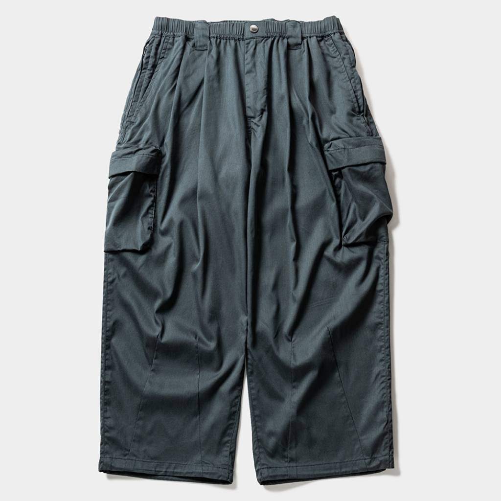 STRIPE BAGGY CARGO PANTS #Charcoal [SU26-B06]