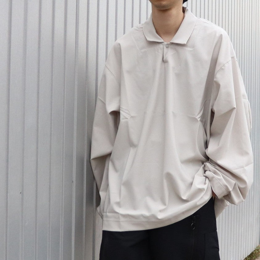 Collar-9 Core Tech 長袖 Polo 衫 #奶油色 [GOOPI-25AW-OCT-03]