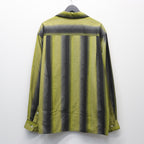 STRIPED OPEN COLLAR SHIRT L/S #YELLOW [25FW-WMS-OC07]