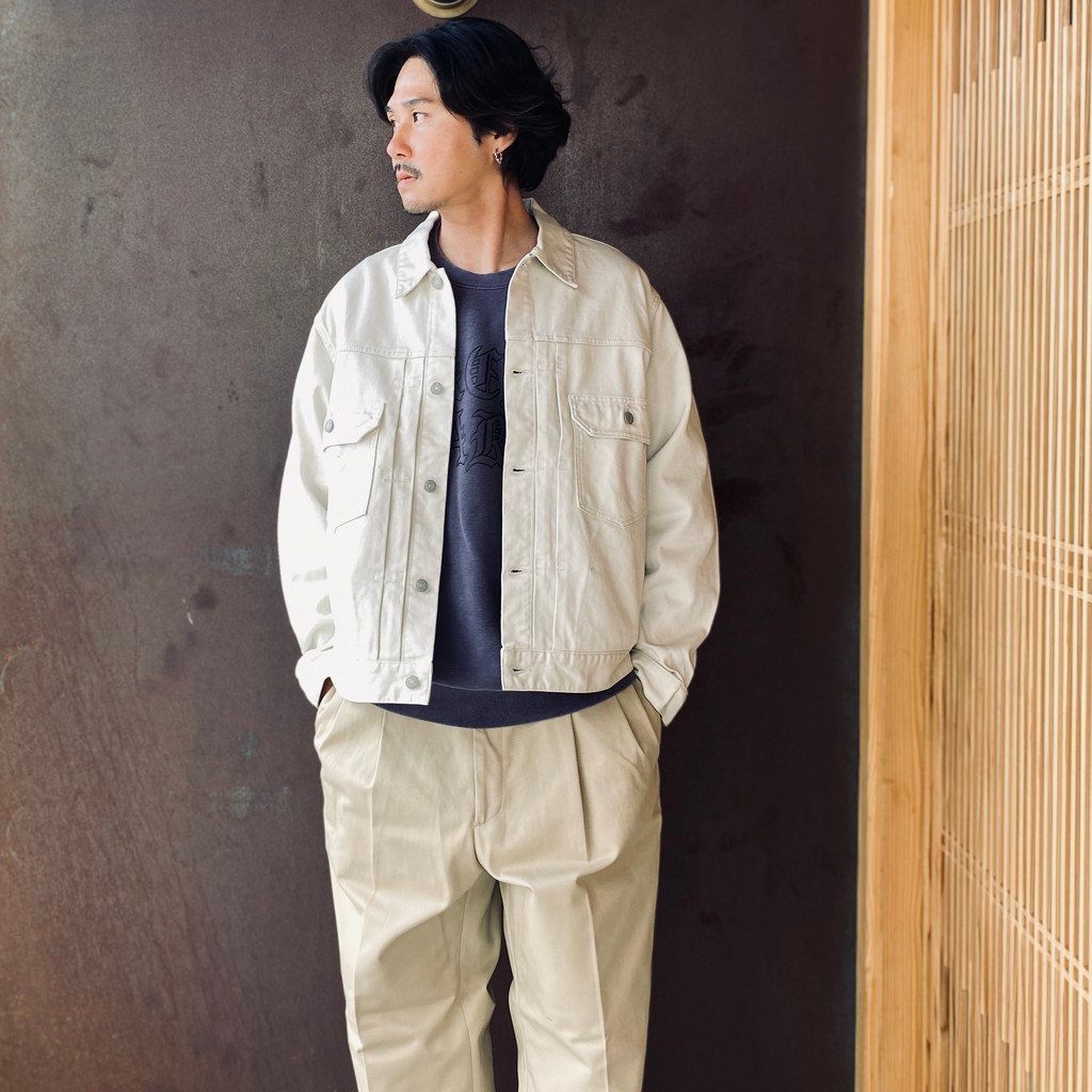 TRUCKER JACKET #IVORY [26FWE-WMO-BL05]