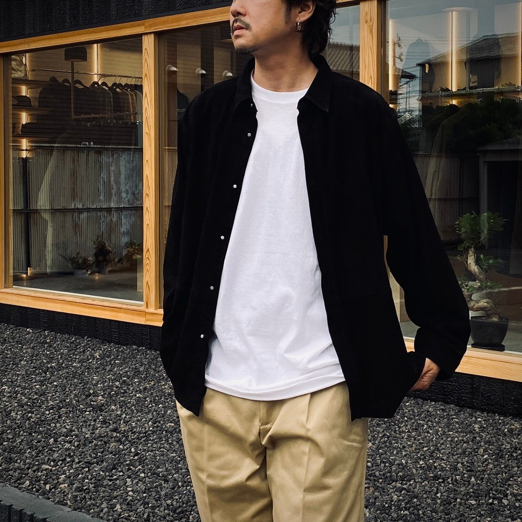 LEATHER SHIRT #BLACKSHEEP SKIN LEATHER [sn25f002]