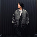 TECH REVERSIBLE MA-1 DOWN JACKET #CHARCOAL x OLIVE [BW-40026W]