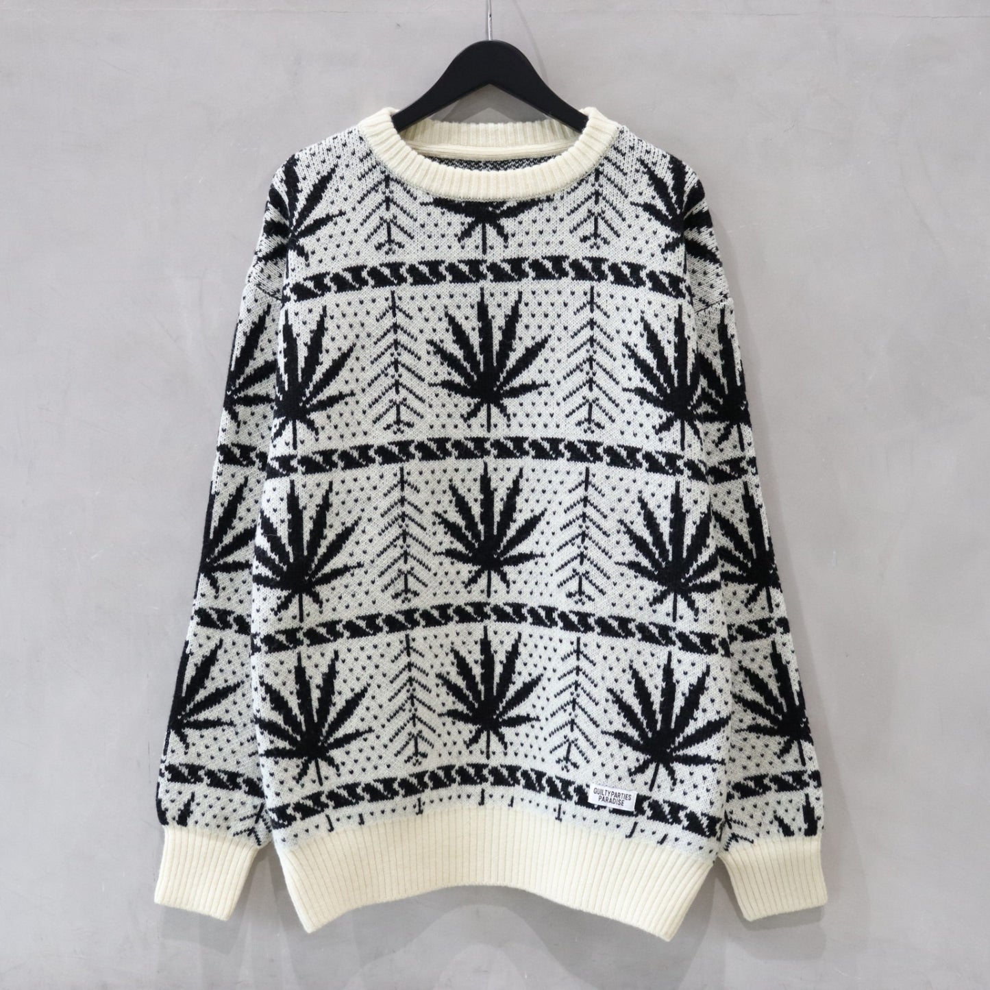 HIGHTIMES | CREW NECK SWEATER #WHITE [HIGHTIMES-WM-KN05]