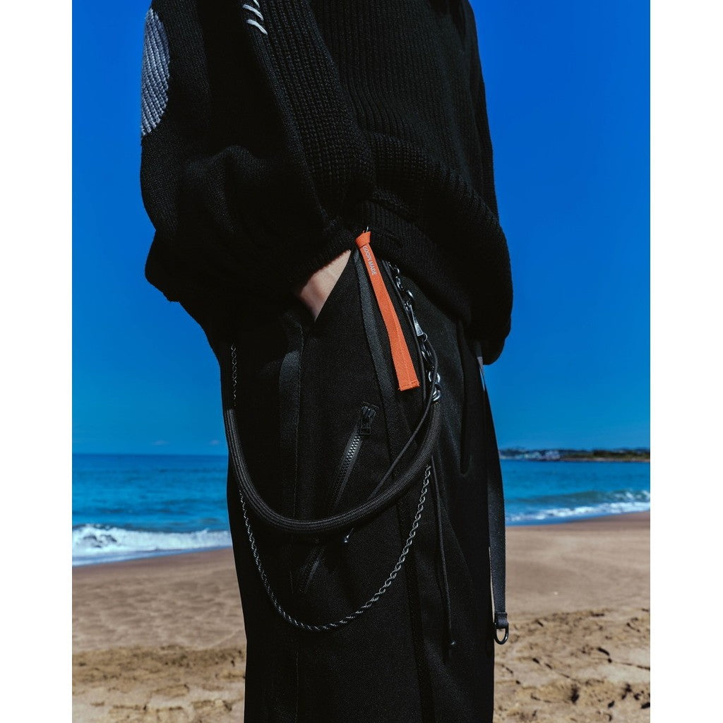 「RDA-01C」 - Dual Layers Aesthetic Trousers Chain #BLACK [GOOPI-25SS-FEB-03]