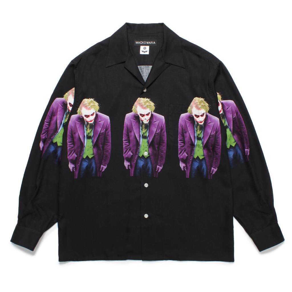 THE DARK KNIGHT TRILOGY | L/S HAWAIIAN SHIRT ( TYPE-1 ) #BLACK [TDKT-WM-HI06]