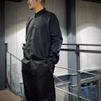 TECH BUTTON DOWN SHIRT L/S #BLACK [BE-80025]